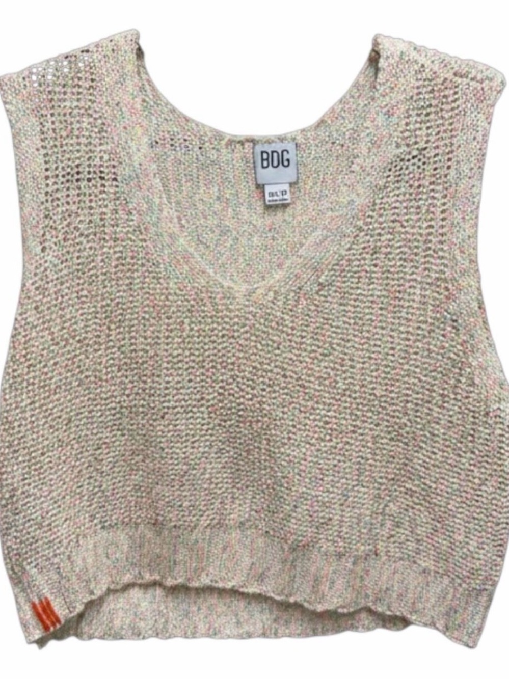 BDG Colorful Rainbow Knit Sweater Vest